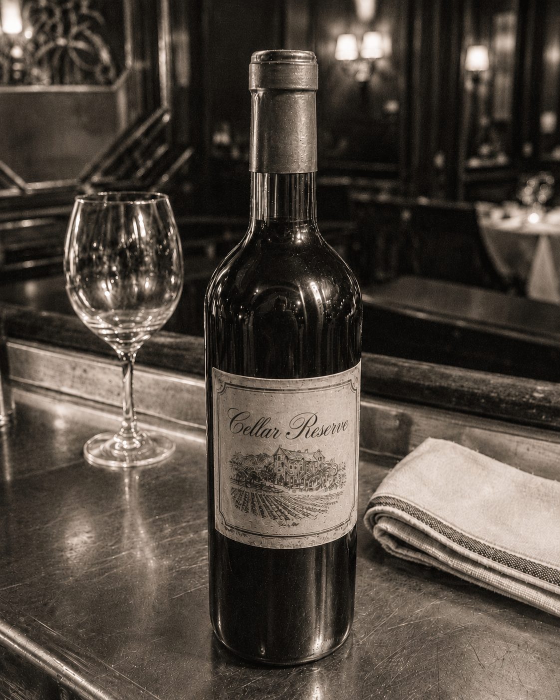 Wine bottle evidence from The Last Toast at Table Seven